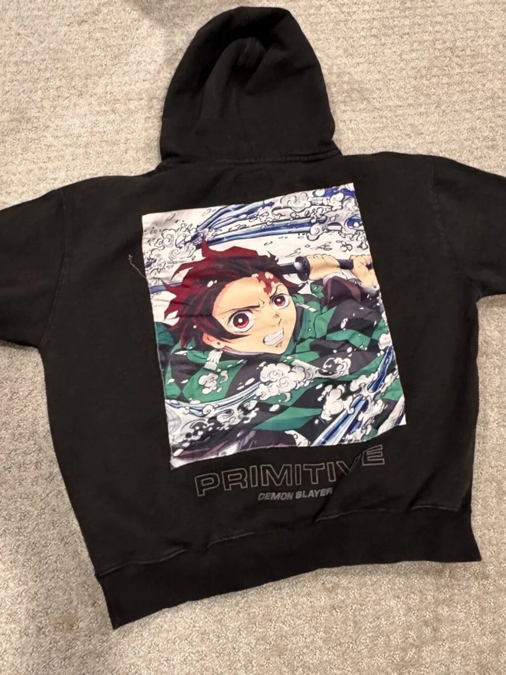 Primitive x Demon Slayer x Tanjiro Hooded Sweatshirt Black Men's L